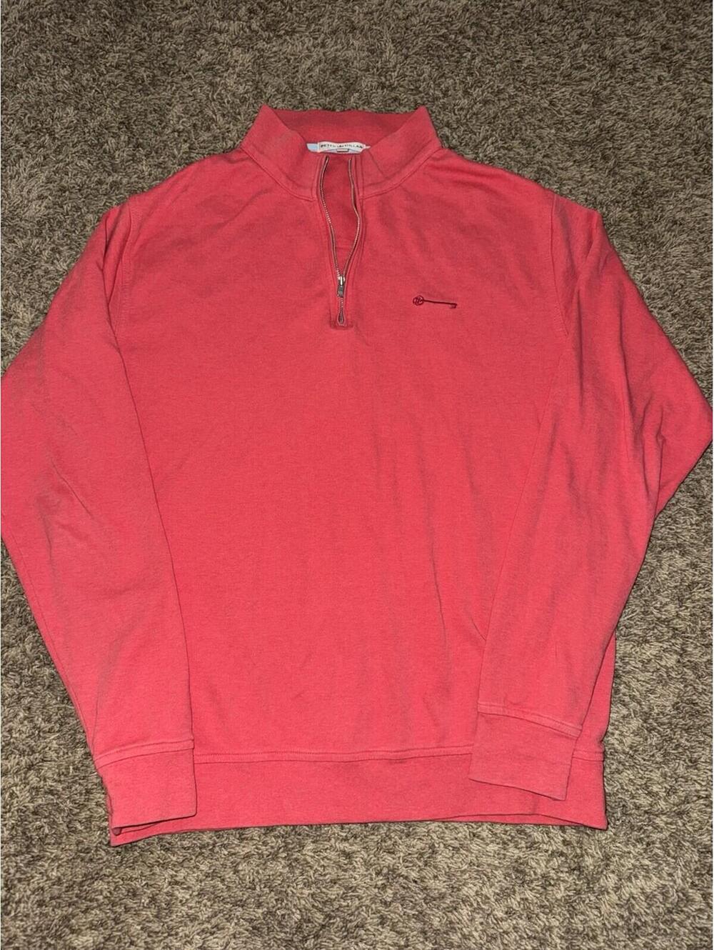 Peter Millar Crown Seal Perth Performance Quarter-Zip Medium Red Pullover